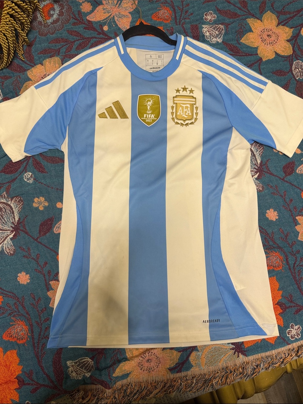 adidas Argentina Striped Home Jersey World Cup 2022 Authentic
